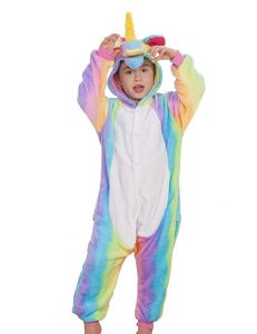 Kigurumi Onesie Kinder Rainbow Unicorn
