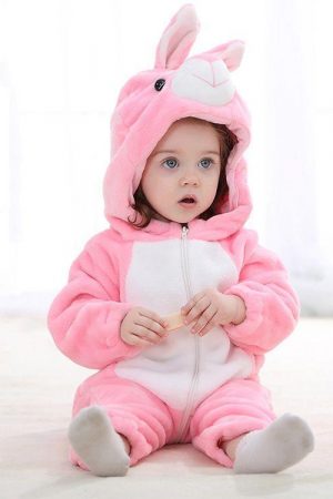 Kigurumi Onesie Baby Roze konijn